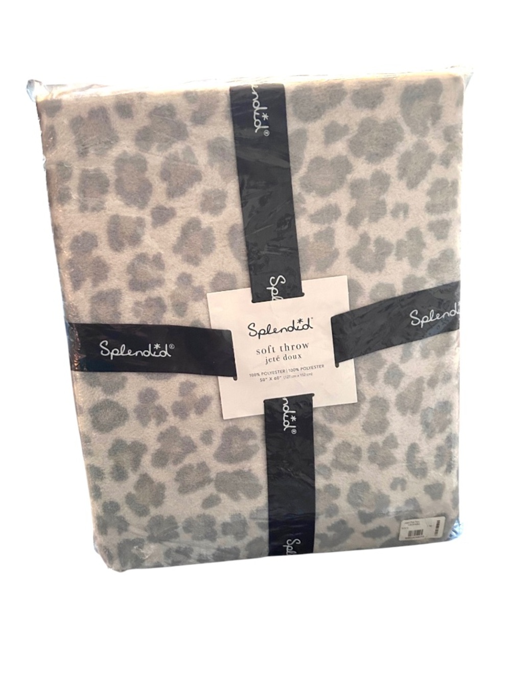 NWT Splendid Leopard Print Plush 50" x 60" Throw
